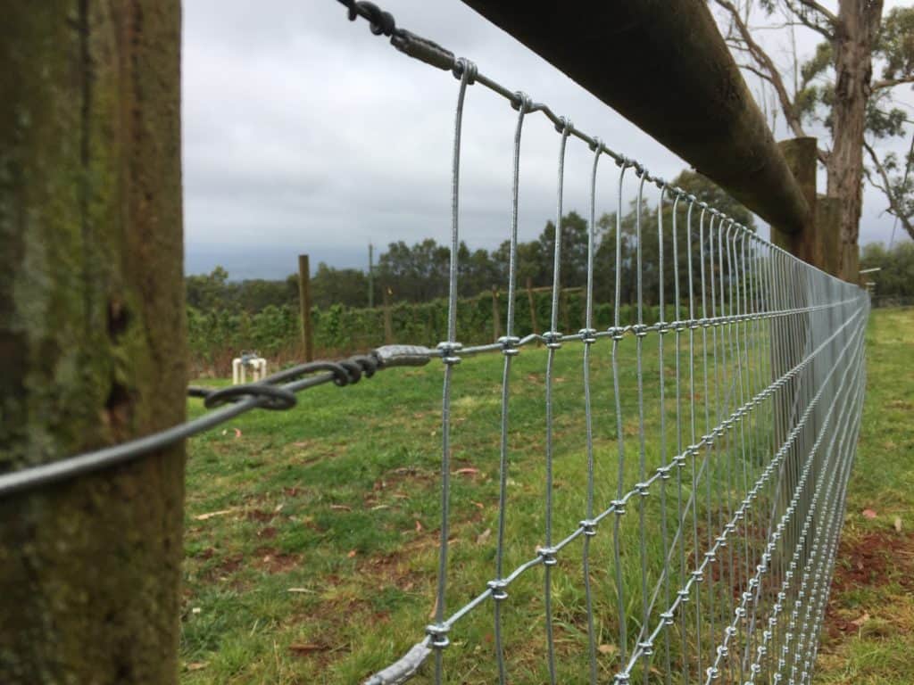 One option for a universal stock fence is narrow mesh. This option protects and retains most stock.
