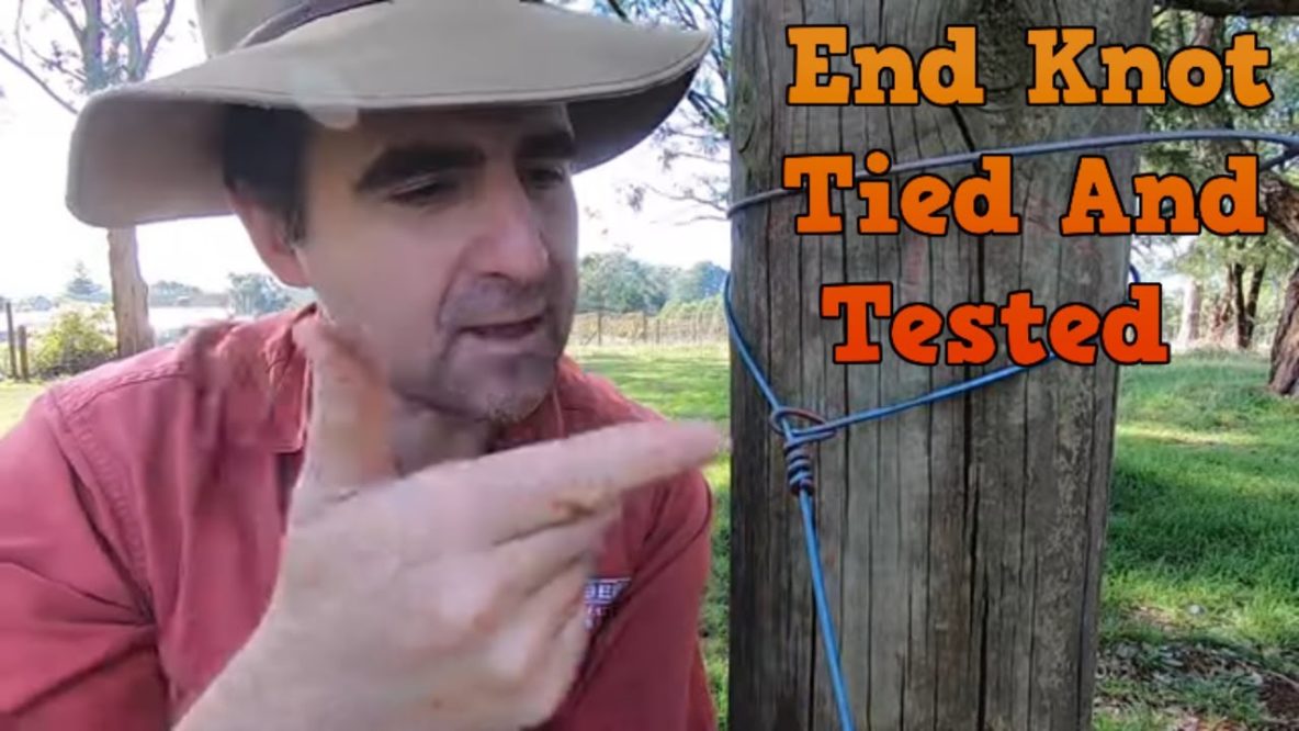 Image for fence termination / end knot tied and tested