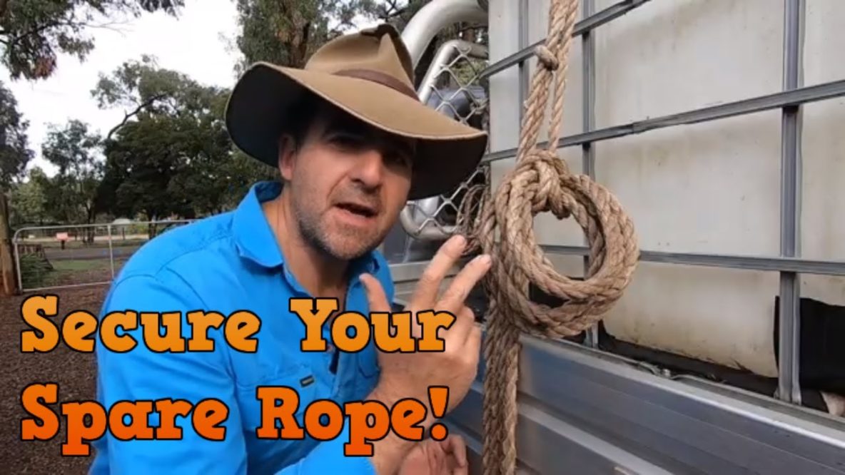 Image for how to secure excess rope on loads safely and neatly.
